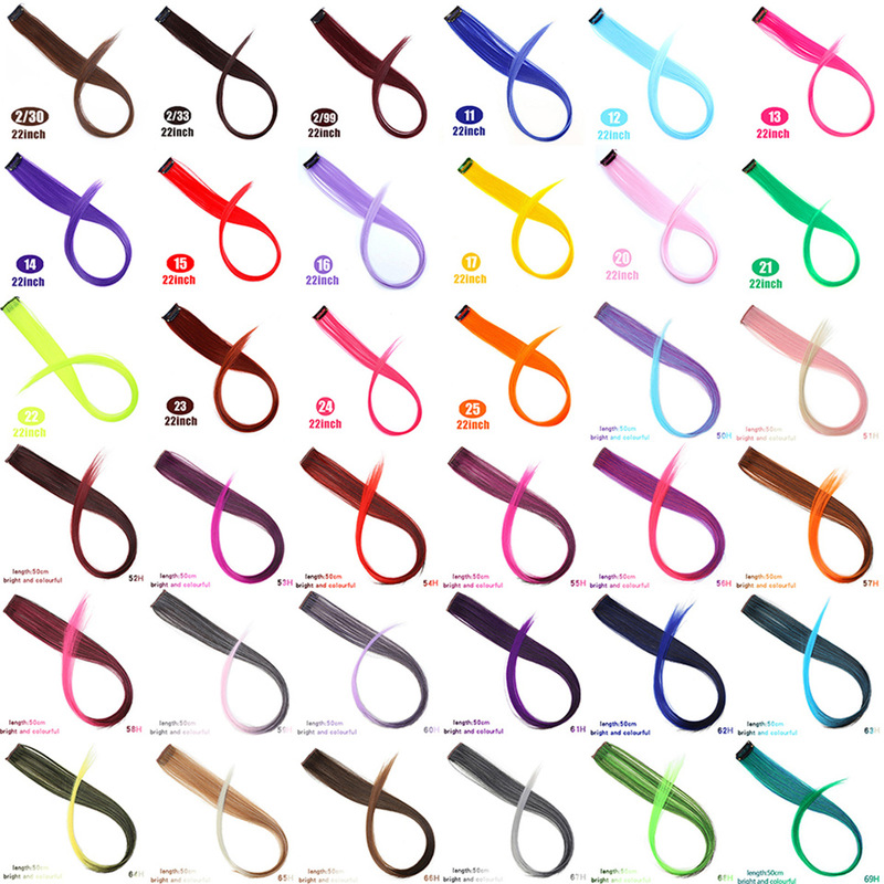 Hair Extensions for Women, Long Hair, Colorful Ear-Hanging Patches, Highlights, One-Piece Short Hair, Seamless Extensions, Gradient Ear-Hanging Hair Dye Patches