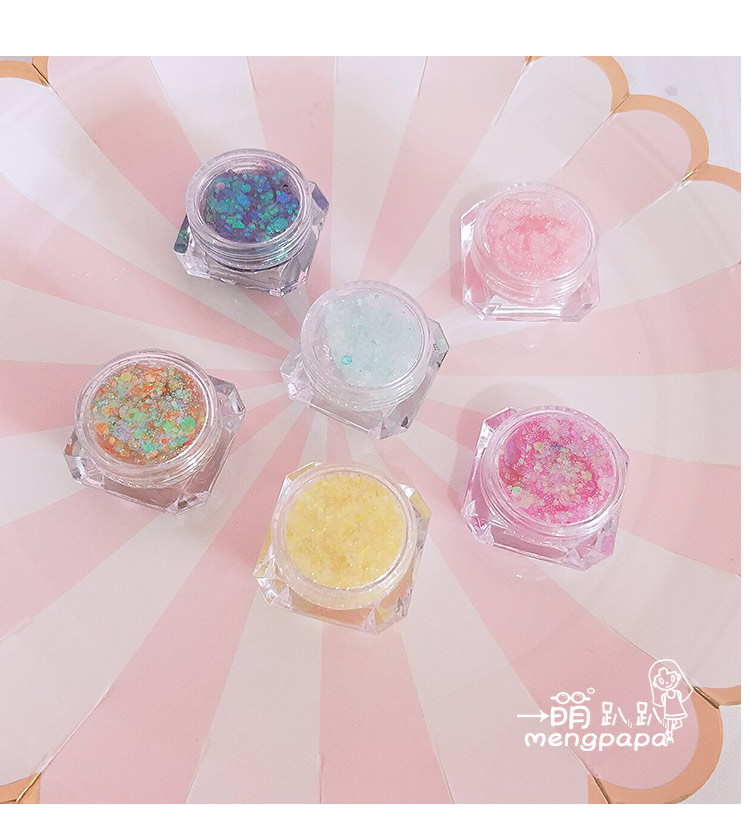 Mengmei keo-miễn phí sinh viên giai đoạn trang điểm bóng mắt cô gái tim gel kem sequins trang điểm nàng tiên cá cân cao bóng sáng bóng phim bảng mắt hàn quốc