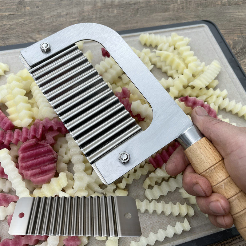 Langirl Son Wolf Tooth Knife Potato Knife Foreign Potato Blossom Wave Knife Figure Corrugated Knife French Fries Knife Cut Wolf Tooth Potatoes