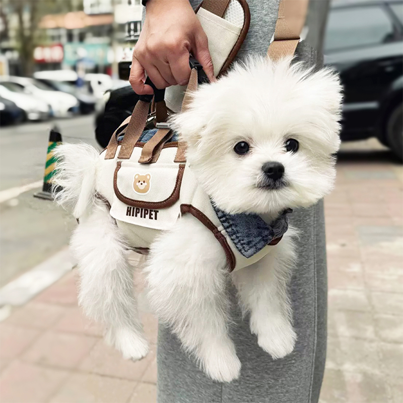 狗狗背包外出便携斜挎包小型犬泰迪比熊博美单肩包手提包外出胸背