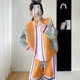 Foreign trade Miyake high-end suit women's new loose retro printing high-quality top pants printing two-piece set