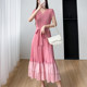 Miyake skirt women's 2023 summer new high-end pleated temperament fairy age-reducing tie waist waist A-line dress