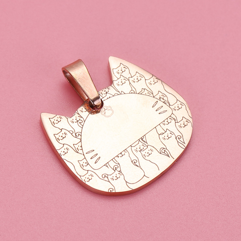 Pet cat card Dog card custom anti-loss brand tag tag Pet card name lettering Cat collar lettering