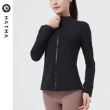 哈他 Осенняя демисезонная куртка для йоги, спортивная форма для тренировок, приталенный лонгслив, для бега