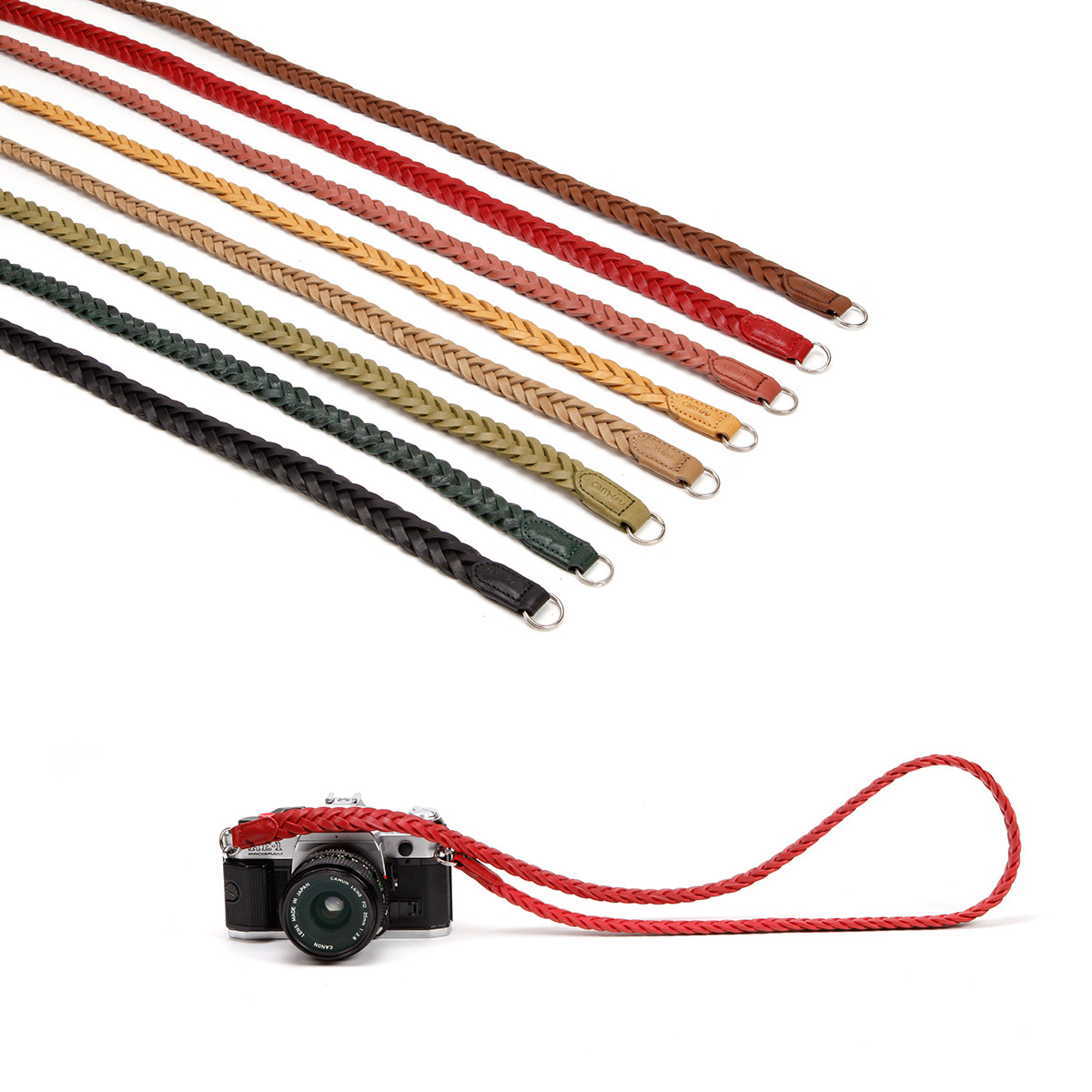cam-in leather woven digital micro-SLR camera strap suitable for Fuji Leica round hole interface CS20
