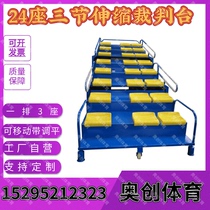 Finish referee stand stadium track and field venue bleacher seats retractable finish timing stand 24 seats