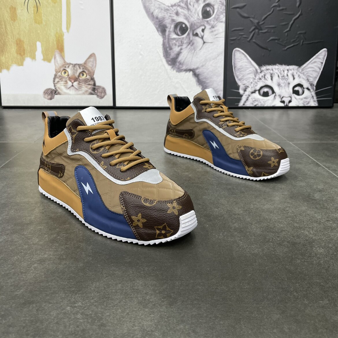 VIRRI CIAGA！ No one refuses the tide shoes ~ men's shoes Forrest Gump premium print breathable casual daddy shoes