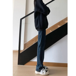 Women's narrow wide-leg jeans and fleece autumn and winter styles