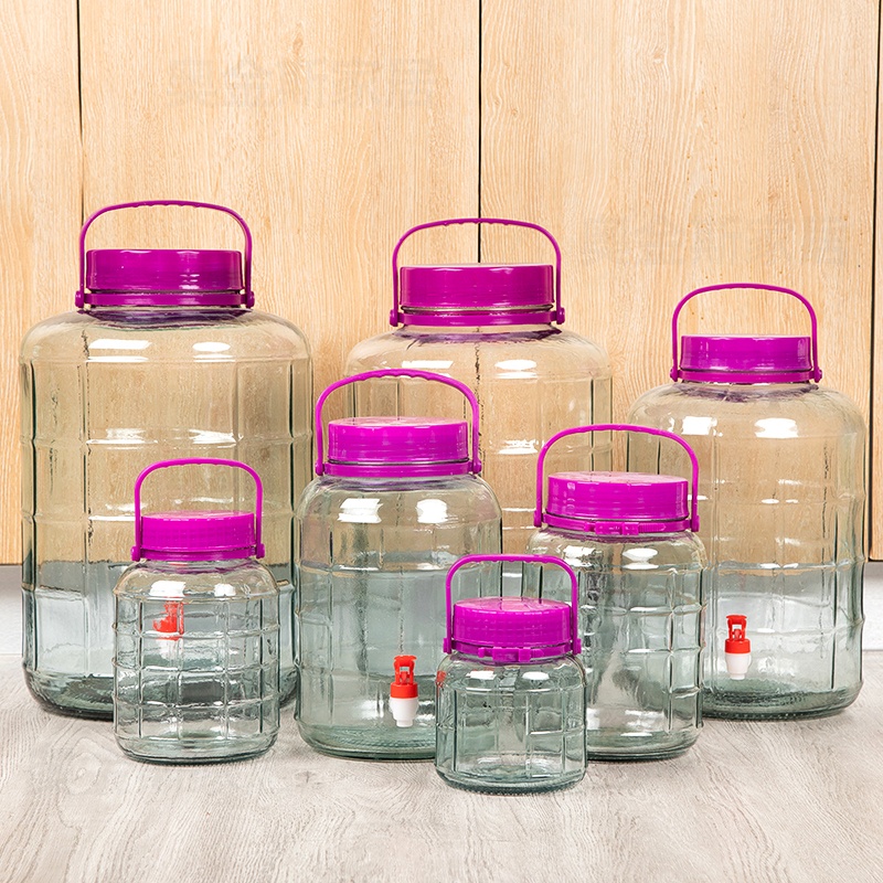 Wine glass bottle wine jar wine jar special wine bottle empty bottle pickle jar household pickle jar food grade glass jar
