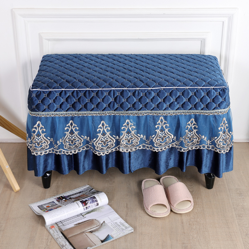 Fabric square makeup stool cover dressing table stool stool cover bar chair home piano stool change shoe stool cover