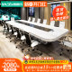 Yardish office conference table long table simple modern large table and chair combination negotiation paint conference room reception table