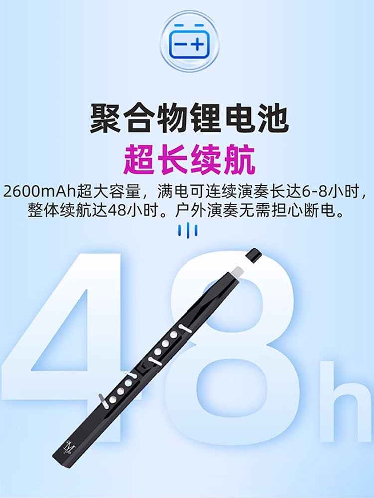 Miaopin M3 Electric Wind Instrument Official Flagship Store 2023 New Model Middle-Aged and Elderly Flute Electric Saxophone Electric Huilu Flute