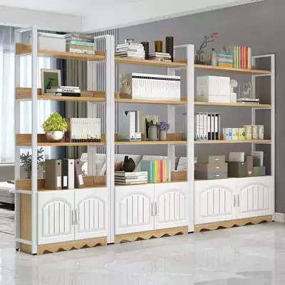 Living room entrance partition cabinet Simple multi-layer household shelf Wrought iron bookshelf Floor cabinet simple storage layer shelf