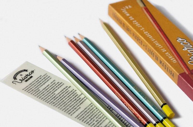Retro pencil delta Portugal Viarco 2000 old vintage retro six color pearlescent student graphite pencil single