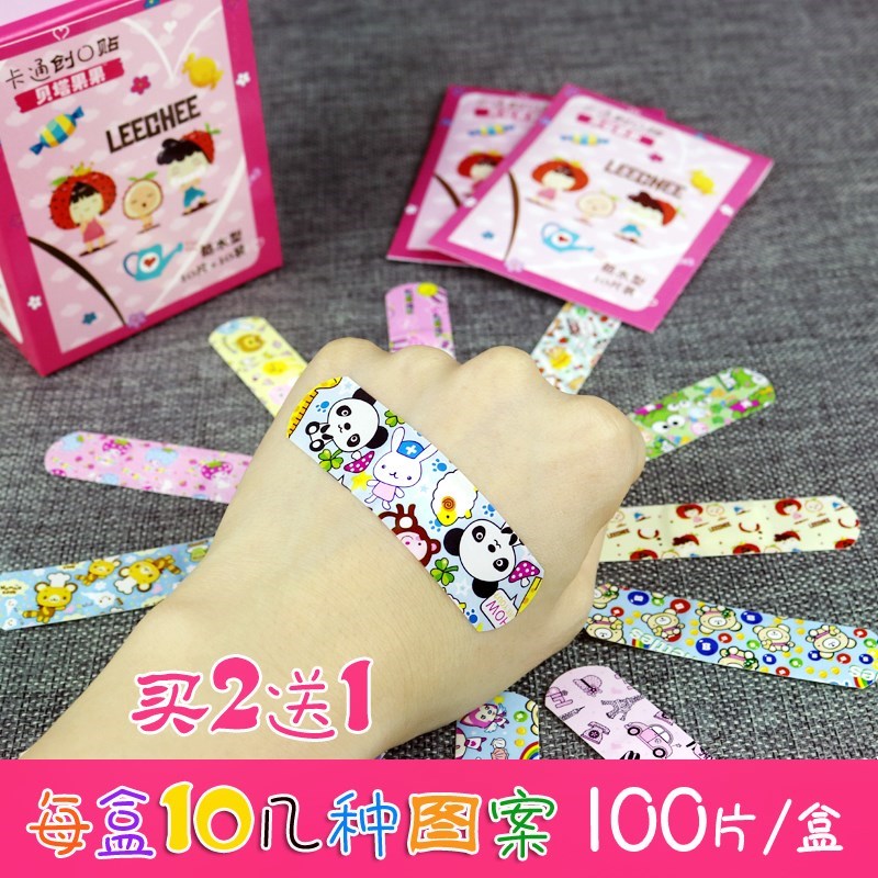 Mini OK Girl with Korean version Good post OK Waterproof Cartoon Cute Personality Elastic 100 slices of heva doctor