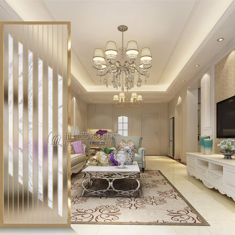 New modern minimalist screen partition living room decoration bedroom blocking home entry mobile porch light luxury small apartment