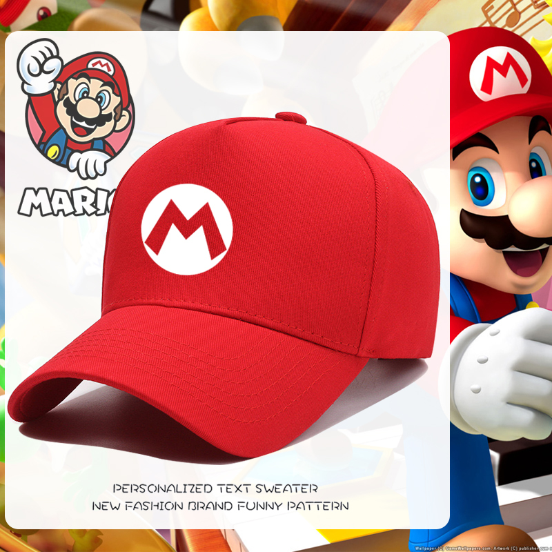 Super Mario Luigi Game Merchandise Same Style Cosplay Outdoor Sun Protection Baseball Cap