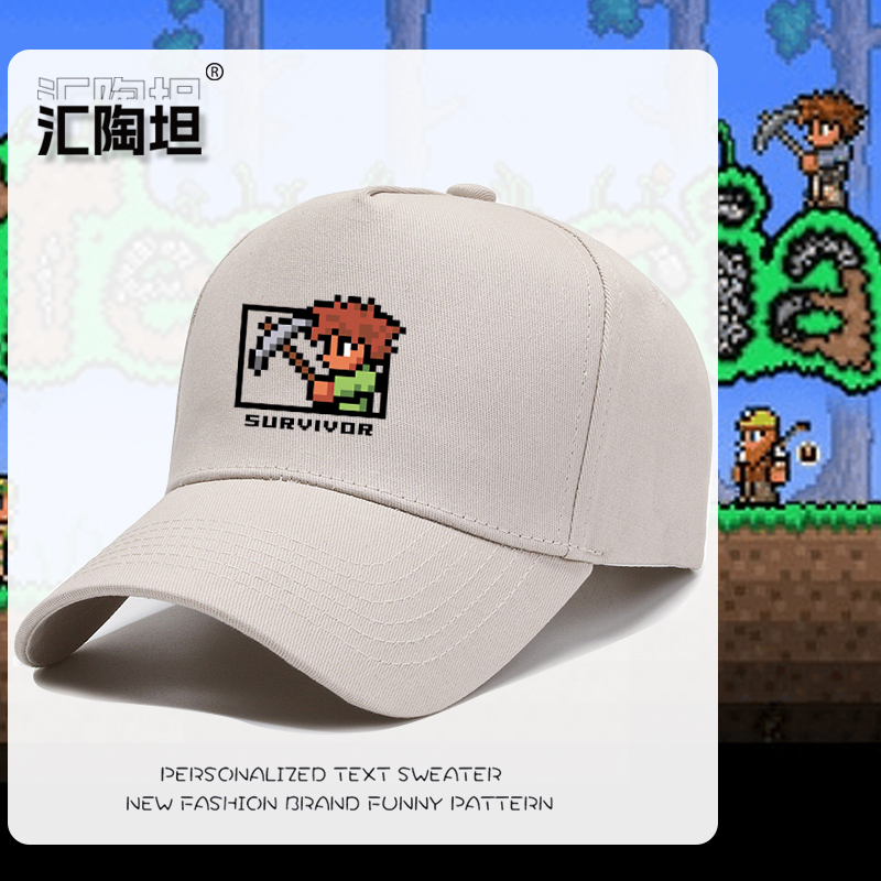 Terraformers Game Merchandise Pixel Survivor Style Cosplay Baseball Cap Unisex Anime Hat Trendy Summer