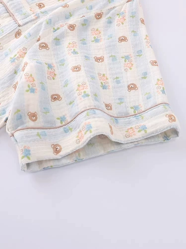 Мультяшный комплект, тонкий костюм, короткий рукав, размер