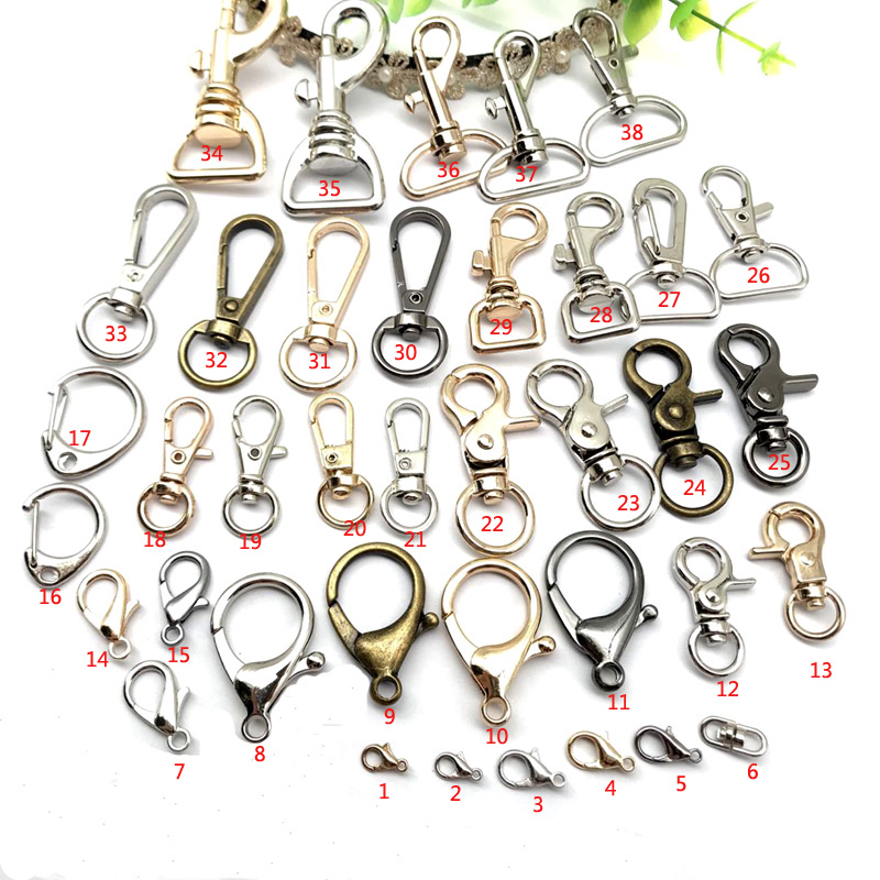 Bag chain with accessories dog Hood Hook Buckle Diy Strings Beads Material Alloy Lobster Buckle Necklace Buttoned Phone Bag with buckle