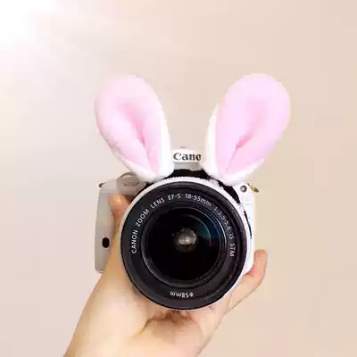 Camera lens circle Rabbit ear decoration Children's photography micro SLR camera creative accessories Rabbit shoulder strap lens circle