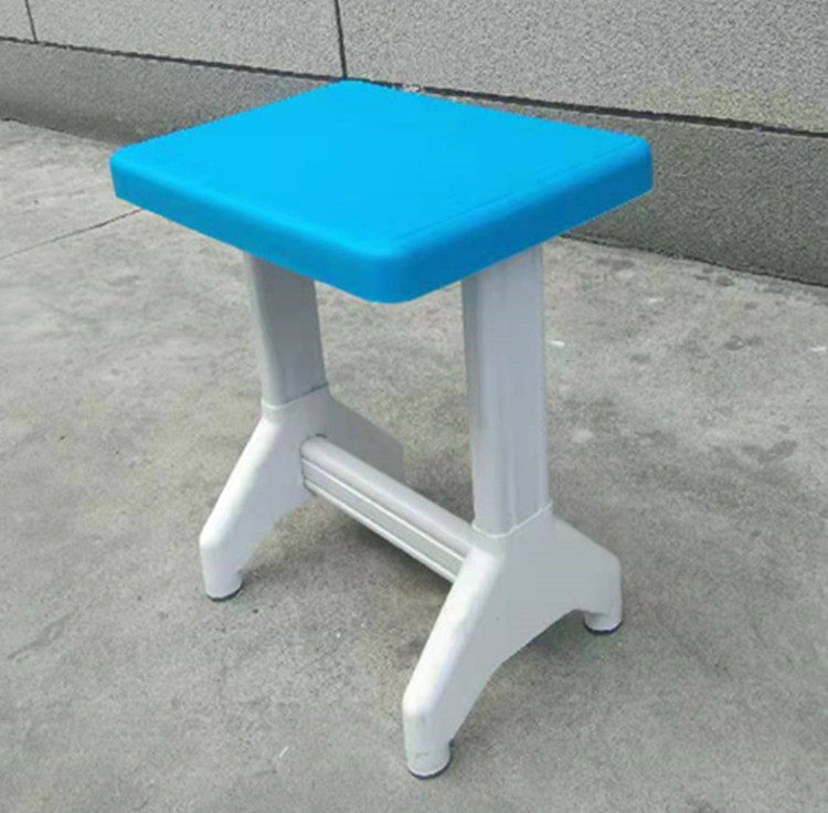 Plastic steel desk and chair student plastic stool single square stool student desk stool