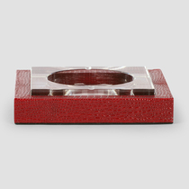 Janeouya Lizard pattern creative European crystal leather ashtray send boyfriend fashion ashtray