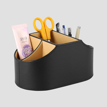 Janeouya Elephant pattern European style creative PU leather remote control desktop sundries storage box
