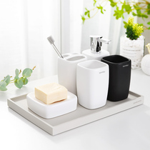 Swiss SPIRELLA creative ceramic bathroom toiletries set Bathroom five-piece set Housewarming gift box set