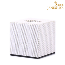 Janeouya creative flash Diamond leather square roll paper box home paper box tissue box living room