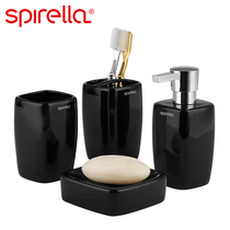 Swiss SPIRELLA Galaxy Glossy Ceramic creative bathroom toiletries set White bathroom four-piece set