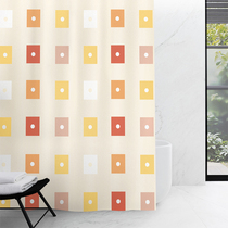 Swiss SPIRELLA creative lattice bathroom partition curtain bathroom polyester cloth water-proof thickened shower curtain