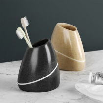 Swiss brand SPIRELLA Etna stone pattern resin creative bathroom washing toothbrush cup Toothbrush holder