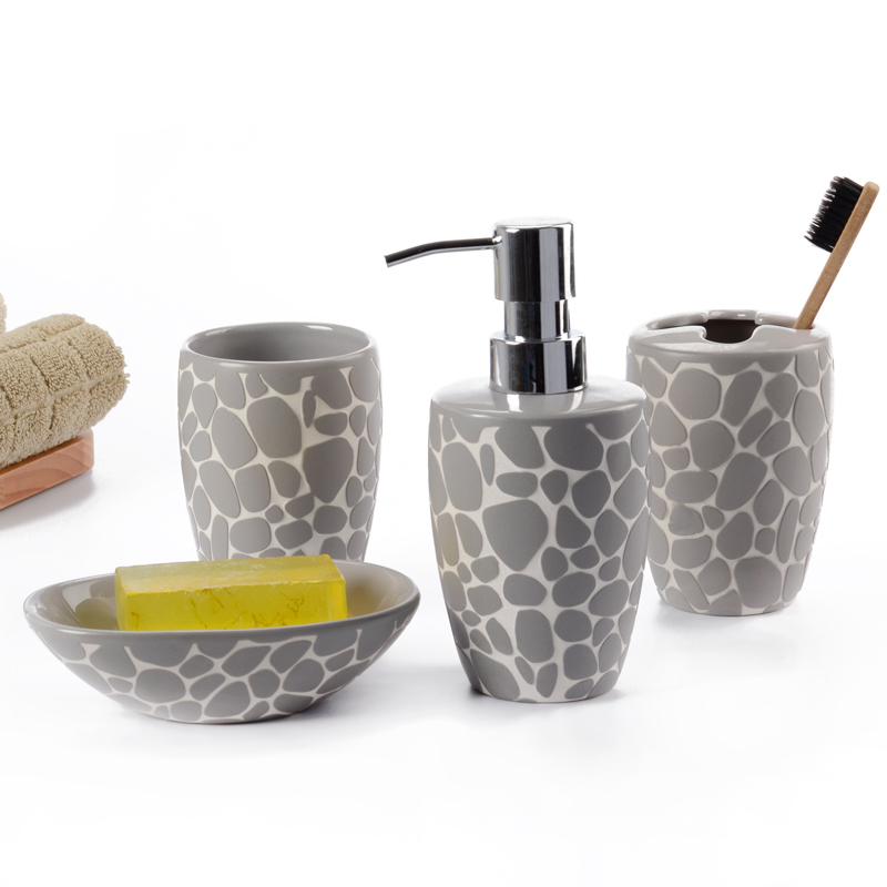 European fashion SPIRELLA silk pury creative ceramic pebbles 4 suit the room that defend bath combination