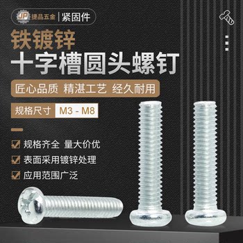 Cross slot round head screws and screws galvanized