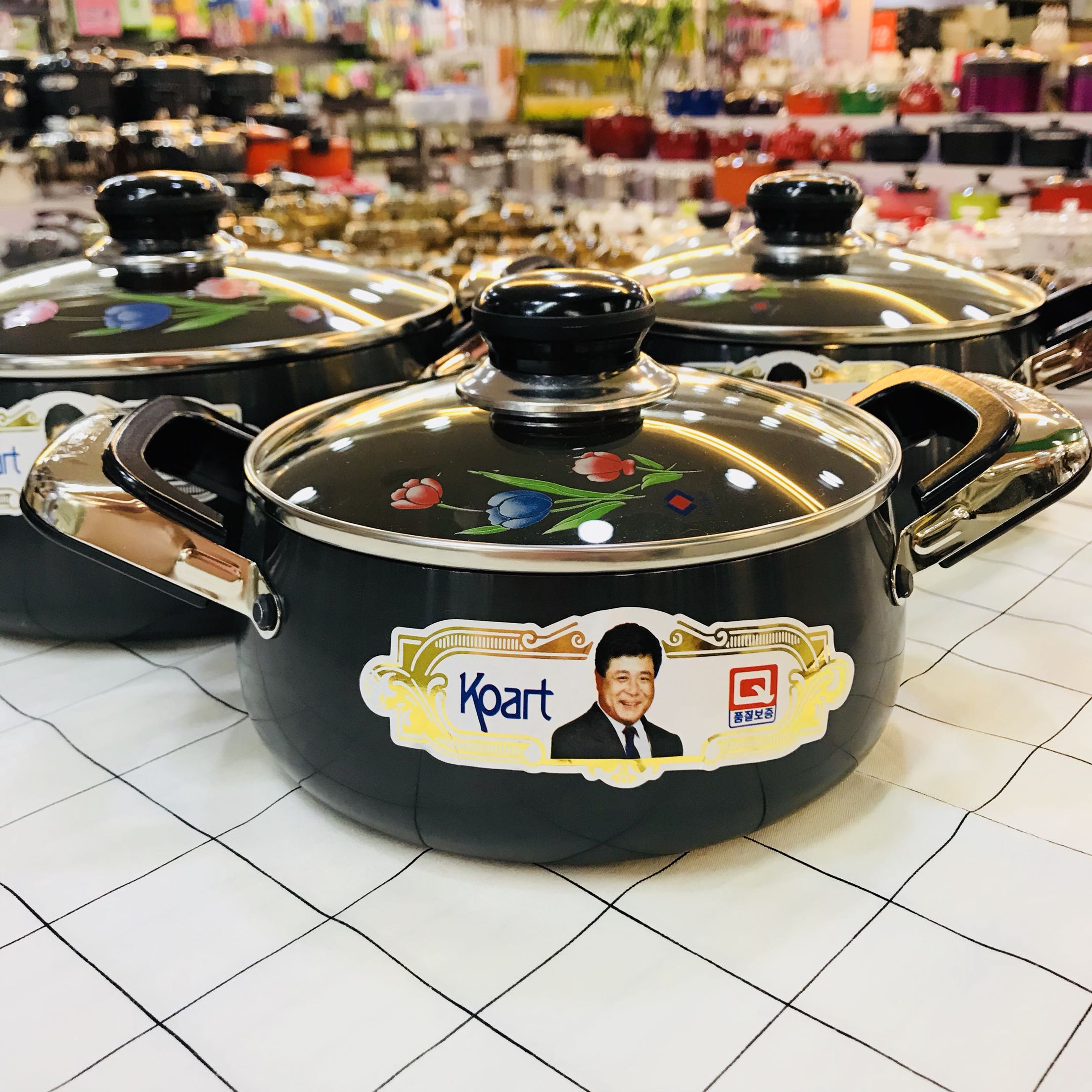 Korean original imported koart spot light double handlebar glass Gaigas special pot soup saucepan milk pan