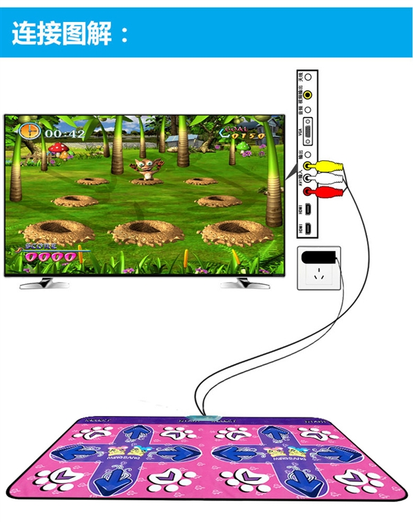 Điểm rung cùng một đoạn chạy thể dục nhịp điệu thể thao TV máy tính đôi sử dụng thảm nhảy đôi - Dance pad 	thảm nhảy audition không dây