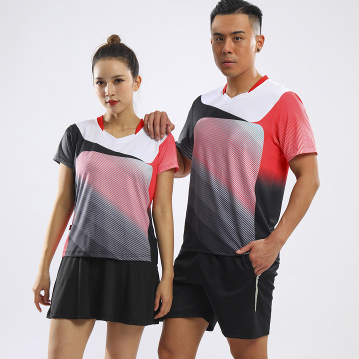 2022 New Badminton Suit Suit Women's Speed Dry Summer Soldier Ping-pong Ball Game Sportswear Group Purchase Print custom