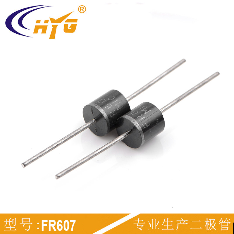 FR601 FR607 high frequency fast recovery diode 6A current long foot high power R-6 package 10