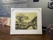 (Fuyuki Also) Multilayer Sets Color Scenery Decoration Painting Modern Home Cut Paper Special Gift Pendant
