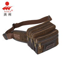 Australian canvas running bag men multifunctional practical wear-resistant outdoor mobile phone running bag business cash register bag women Mini small bag