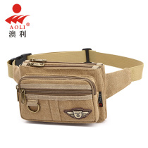 Aoli Mens running bag Women Multi-function Bag Small Mobile Phone running bag Mini Business Cash Cashier Bag Vintage Fashion Canvas Bag