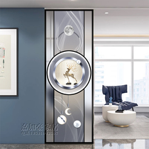 Simple modern art glass partition screen living room entry entrance cabinet double-sided frosted blocking bathroom customization