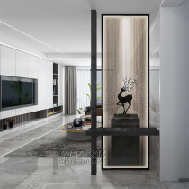 Internet celebrity creative modern entry art glass screen living room entrance bathroom blocking light luxury solid wood partition wall