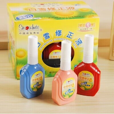 48 bottles of white snow X - 18 modified liquid correction of the environmental protection plastic head 18ml dry type