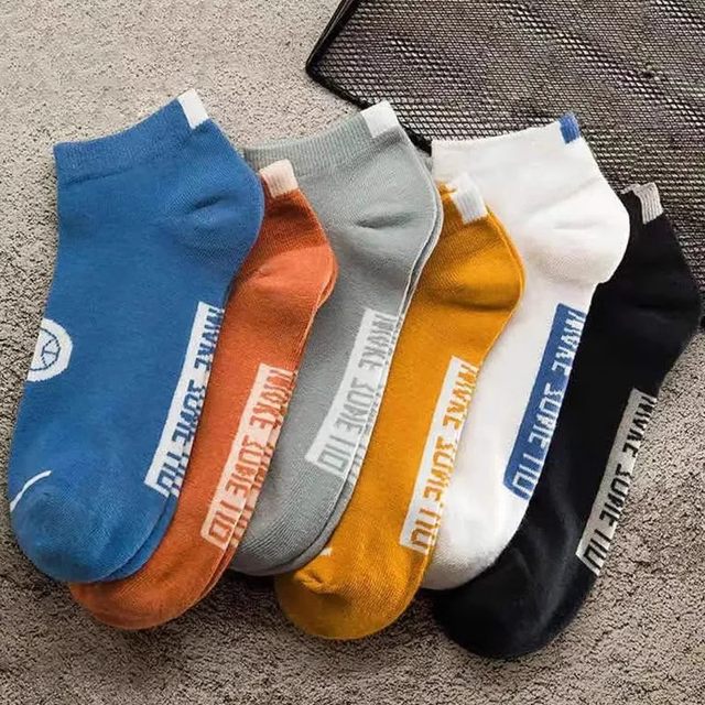 Socks Summer Men's Summer ບາງ Socks Basketball Socks Deodorant Boat Socks Mid-calf Breathable Sweat-Absorbent Sports Socks