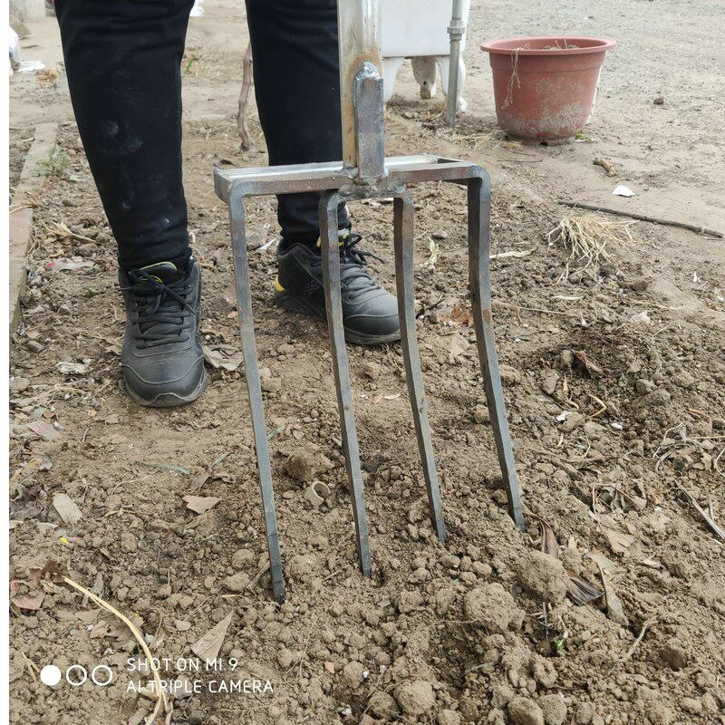 Harvest peanut ginger onion steel fork agricultural tools labor saving soil artifact manure fork agricultural fork fork fork grass all steel large