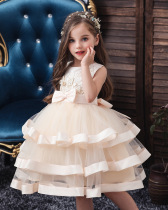 Girls summer one-piece princess 4 tutu skirt little girl 5 mesh dress skirt 6 flower girl wedding dress 7 years old