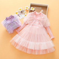 Autumn dress little girl sweater 5 dress girl child 6 Lolita princess dress 7 Aisha dress tutu skirt 8 years old