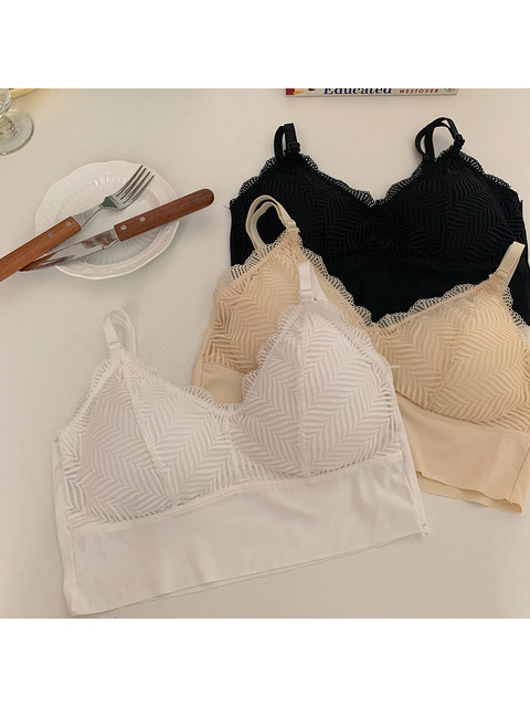 Xinbangbang Bra Lace Seamless ງາມ Back Vest ອິນເຕີເນັດທີ່ມີຊື່ສຽງ Bra ຕ້ານການເປີດເຜີຍທີ່ສະດວກສະບາຍເດັກຍິງ underwear Summer